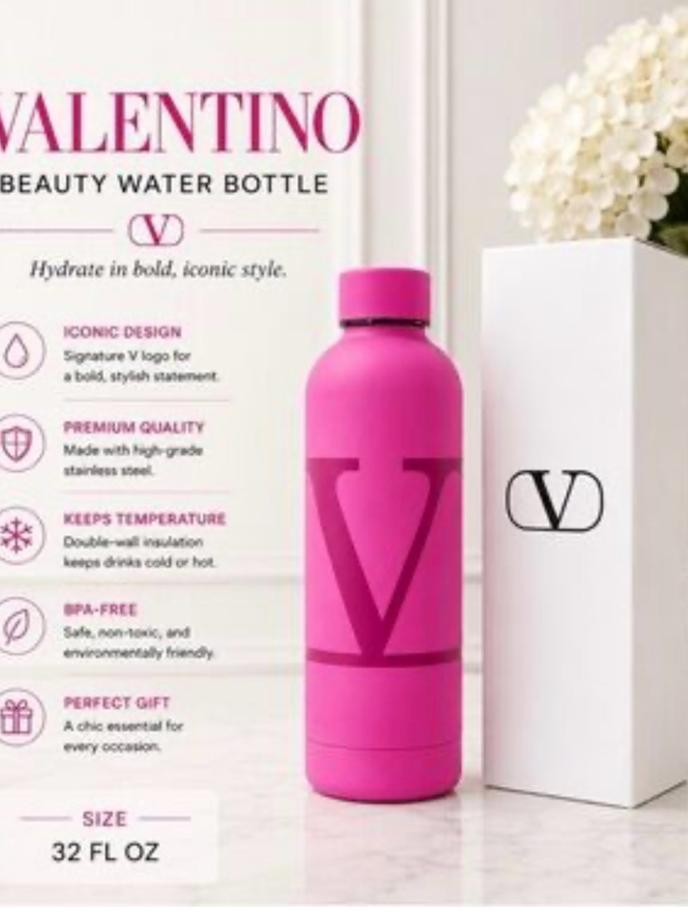 Limited Edition: Valentino Hydration Bottle